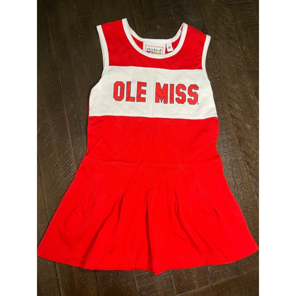Ole Miss Rebels Red Dress Toddler Girls 2T Chick A Dee